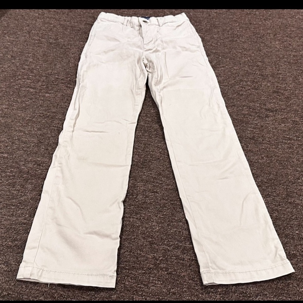 THE CHILDREN'S PLACE khaki beige Cotton pants adjustable Boy's 14 EUC